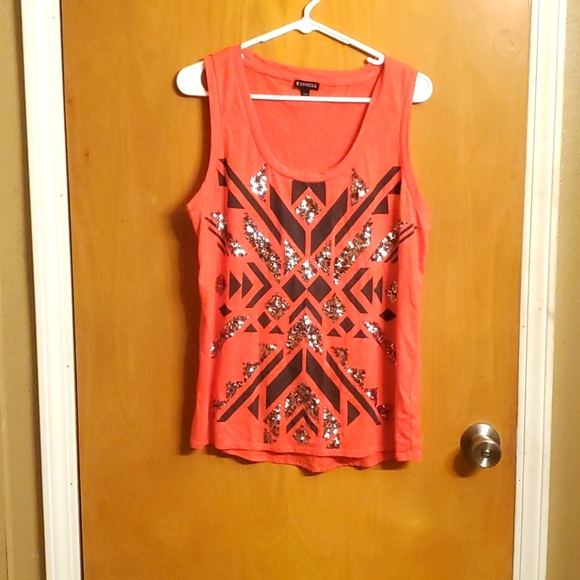 Express Tops Express Coral Tank Top Poshmark